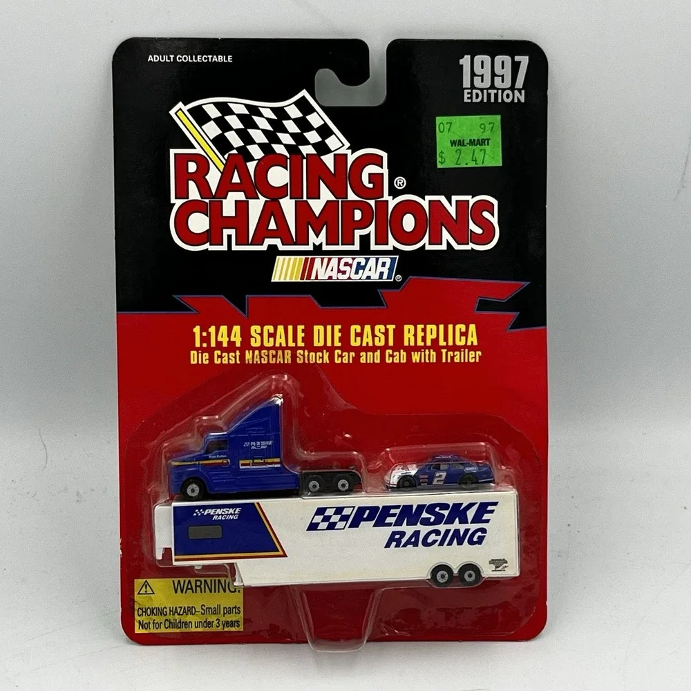 1997 Racing Champions 1/144 #2 Rusty Wallace Miller Lite Car Trailer Hauler